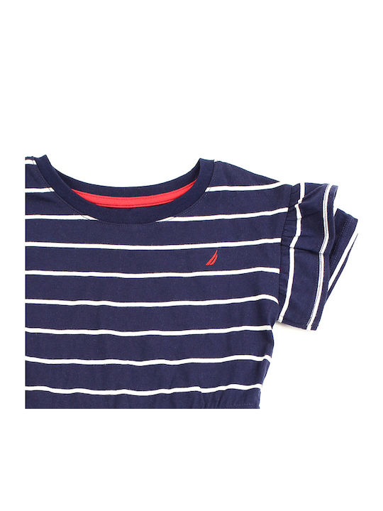 Nautica Kids Dress Striped Short Sleeve Blue