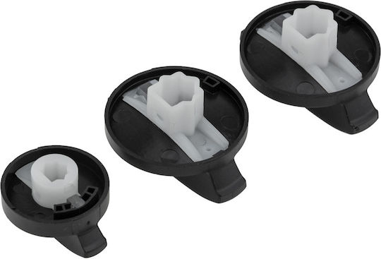 NTY Car Air Conditioning Switch for Volkswagen Transporter / T5 T5 2003 3τμχ Black