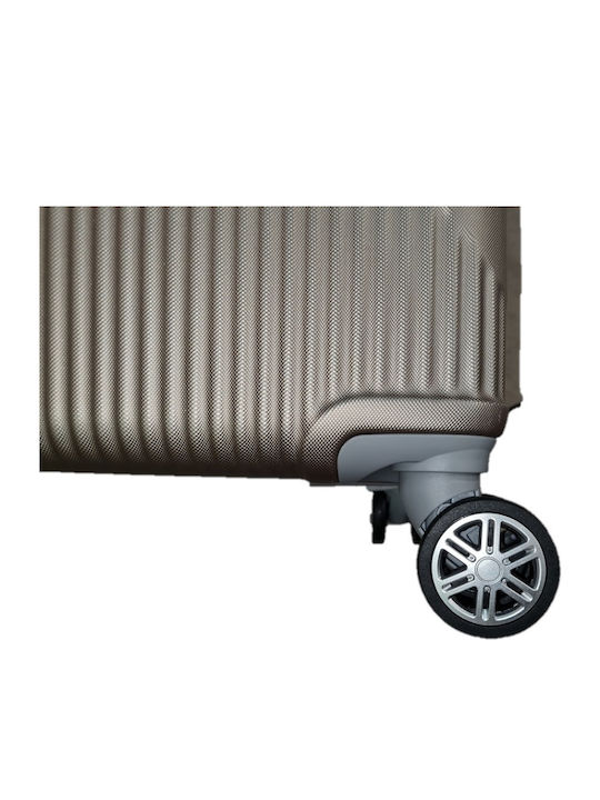 Ormi ESH312 Large Travel Suitcase Hard Gold with 4 Wheels Height 73cm