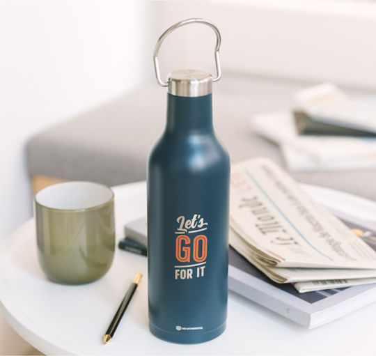 Mr. Wonderful Ok Let's Go for It Μπουκάλι Θερμός Ανοξείδωτο BPA Free 500ml Πολύχρωμο