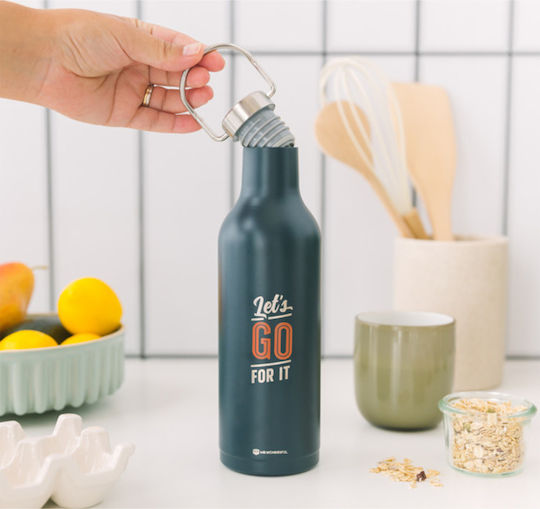 Mr. Wonderful Ok Let's Go for It Μπουκάλι Θερμός Ανοξείδωτο BPA Free 500ml Πολύχρωμο