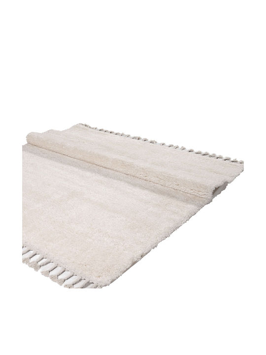 Polcarpet Soft Σετ Shaggy Χαλιά Κρεβατοκάμαρας Cream 3τμχ