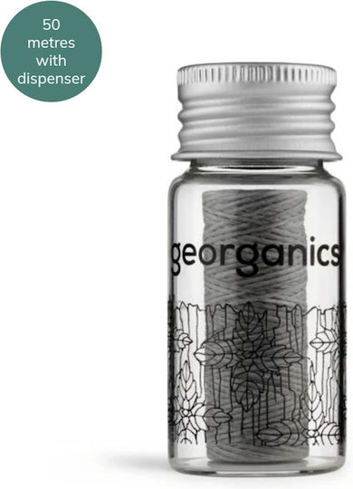 Georganics Activated Charcoal Κερωμένο Οδοντικό Νήμα 50m