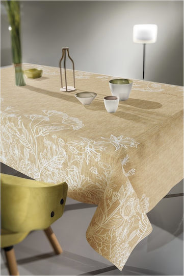 Saint Clair 1028 Stain Resistant Curry 145x180cm Tablecloth