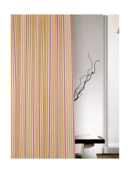 Palamaiki Multi Stripe Κουρτίνα Μπάνιου 180x200 cm Multi