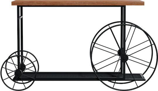 Bike Consolă Lemnoasă Neagră / Nucă L148xL28xÎ85cm