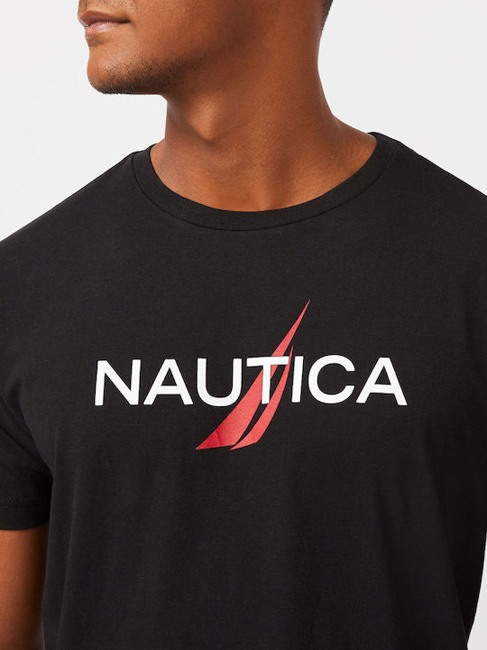 Nautica Herren T-Shirt Kurzarm Schwarz ST2020-0TB