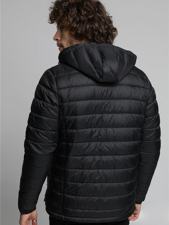 Double Men's Winter Puffer Jacket Black