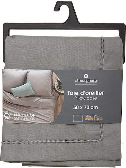 Atmosphera Oxford Pillowcase Oxford Gray 50x70cm