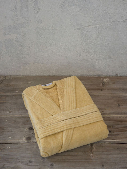 Nima Zen Halat de baie cu Glugă Mustard Beige 400gr/m²