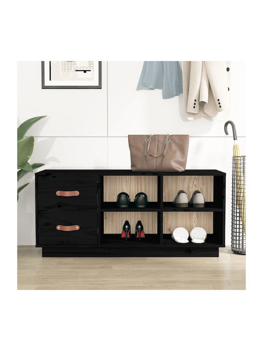 Shoe Organizer Black 100x34x45cm