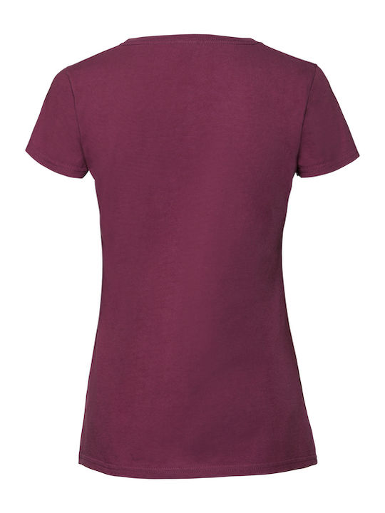 Fruit of the Loom Ladies Ringspun Premium T Γυναικείο Διαφημιστικό T-shirt Κοντομάνικο σε Χρώμα