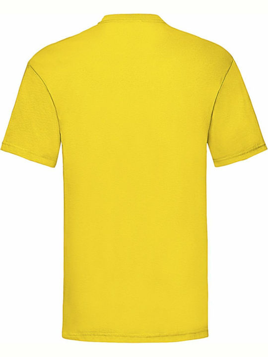 Fruit of the Loom Valueweight Τ Men's Short Sleeve Promotional T-Shirt Yellow