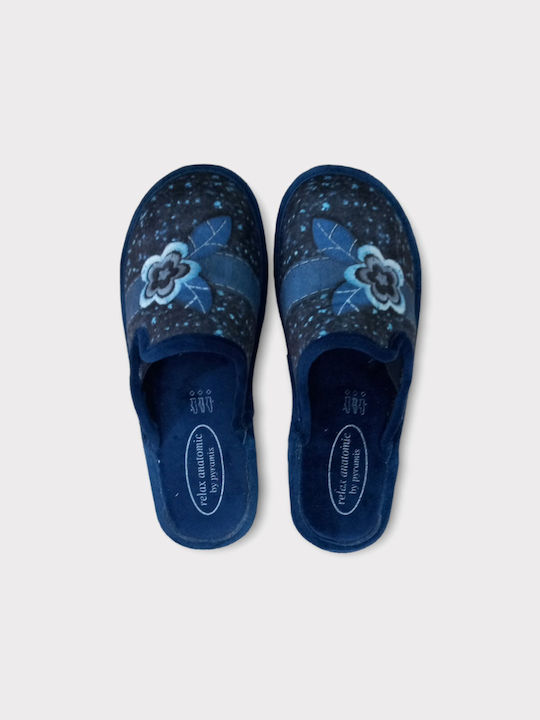 Damenpantoffel in blauer Farbe mit Designcode 04