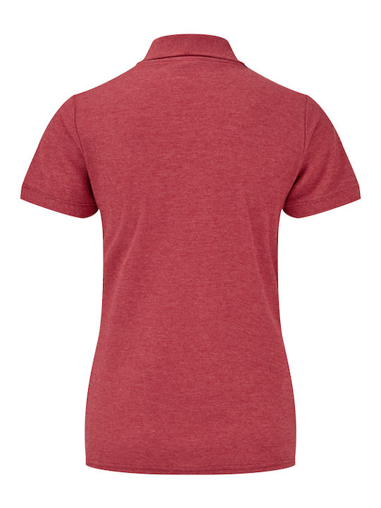 Fruit of the Loom 65/35 Γυναικείο Διαφημιστικό T-shirt Κοντομάνικο Heather Red