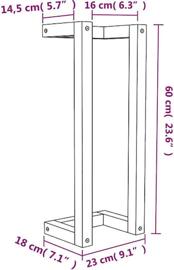 vidaXL Ράγα Μπάνιου Μονή Επιτοίχια με Βίδες ​60x60cm Λευκή