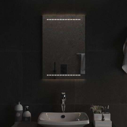 vidaXL Правоъгълена Банско Огледало LED Touch 60x40см