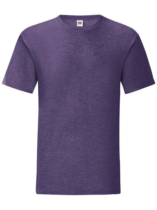 Fruit of the Loom Iconic 150 T Men's Short Sleeve Promotional T-Shirt Heather Purple