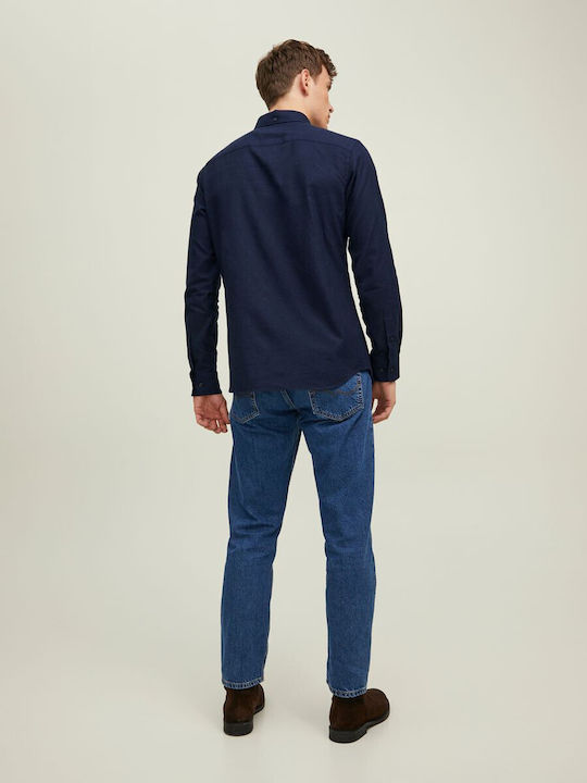 Jack & Jones Ανδρικό Πουκάμισο Μακρυμάνικo Perfect Navy