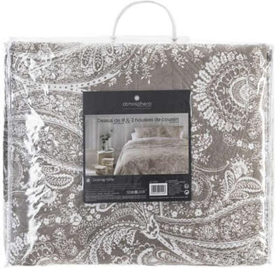 Atmosphera Set Tagesdecken Übergröße aus Polyester Beiges 240x260cm 3 Stück