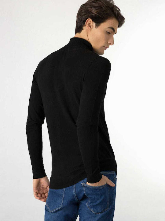 TIFFOSI Men's Turtleneck slim fit Blue