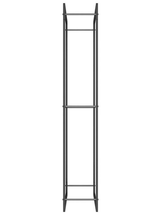 vidaXL Metalic Raft Depozitare lemne 80x28x154cm Negru