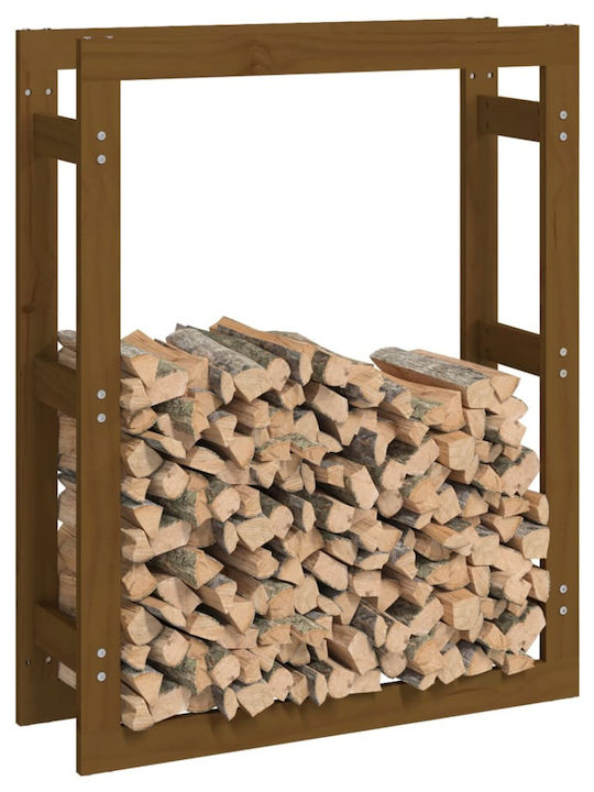 vidaXL Lemn Raft Depozitare lemne 80x25x100cm Maro