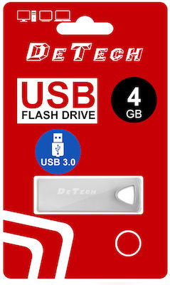 De Tech 4GB USB 3.0 Stick Argint