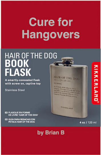 Kikkerland Cure for Hangovers - Hair of the Dog Манерка Металик Сребрист 120мл