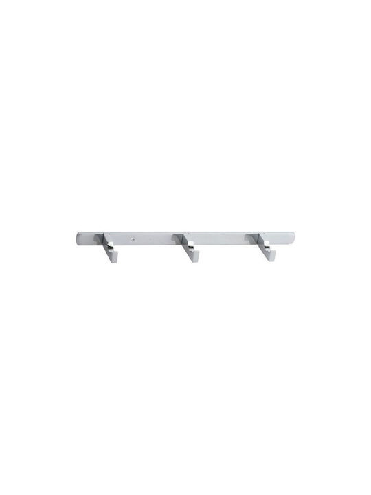 Karag Hotel Triple Wall-Mounted Bathroom Hook Silver