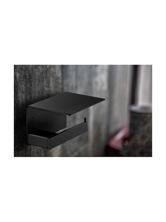 Sanco Agora Metallic Paper Holder Wall Mounted Black Mat