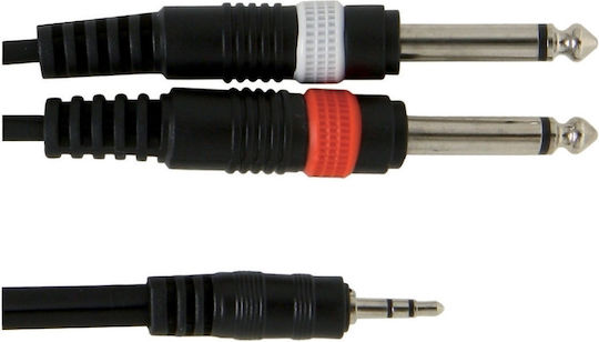 Alpha Audio 190.125 Cable 2 x 6.3mm male - 3.5mm male 3m (190.125)