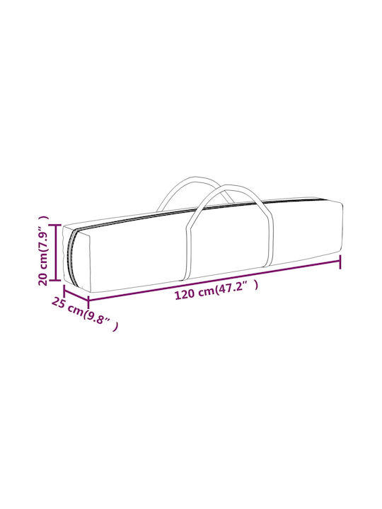 vidaXL Faltbarer Pavillon Garten Charcoal 3x6m