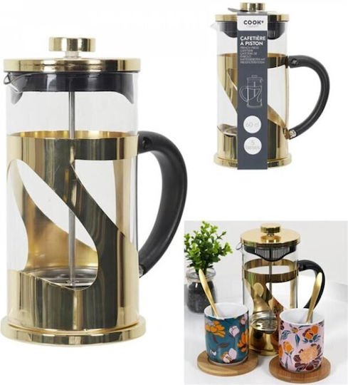 Filterkaffeemaschine Handbetrieb Rostfreier Stahl Gold 600ml