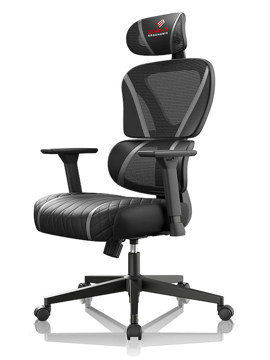 Eureka Ergonomic Norn Fabric Gaming Chair with Adjustable Arms Gray