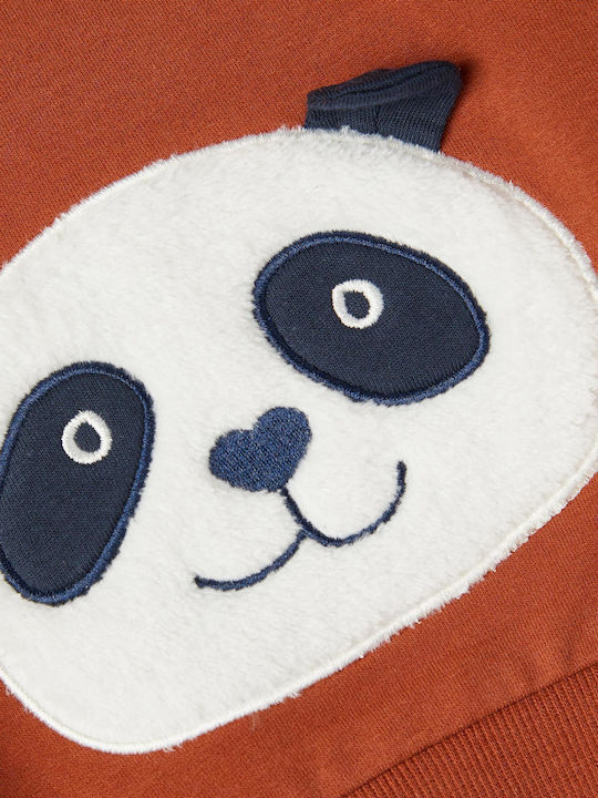 Παιδικό Φούτερ Πορτοκαλί Panda