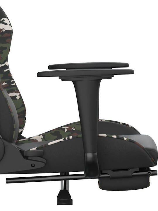 vidaXL 3143664 Artificial Leather Gaming Chair with Footrest Black / Camo