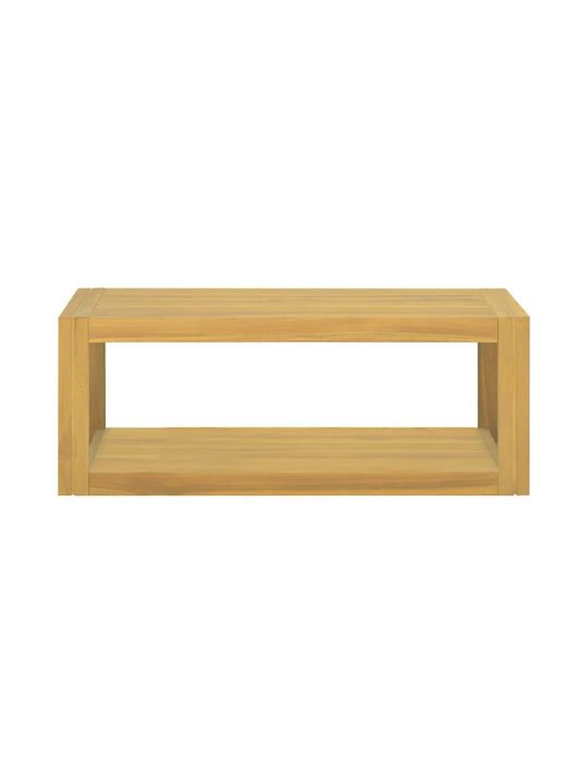 vidaXL Wall Mounted Bathroom Shelf Wooden with 2 Shelves 90x45x35cm