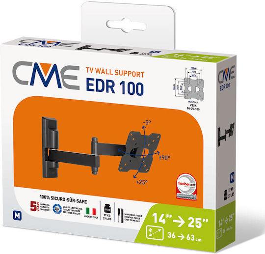 CME EDR100 TV-Halterung Wandmontage bis 25" und 17kg