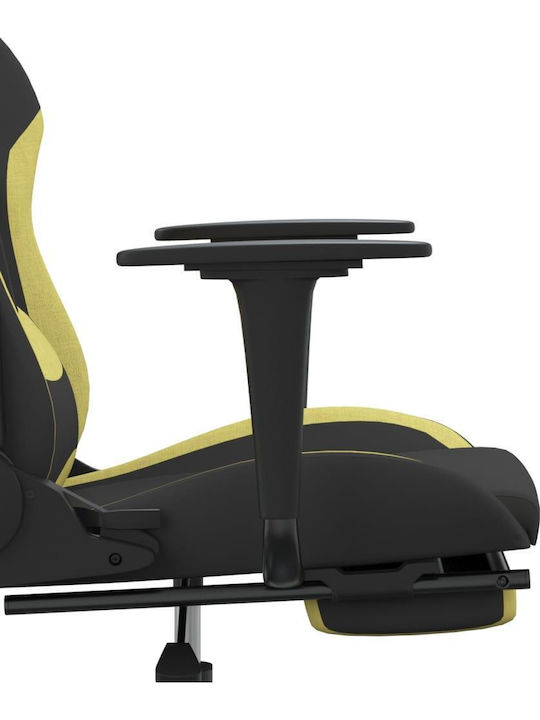 vidaXL 3143748 Gaming Chair with Footrest Black / Light Green
