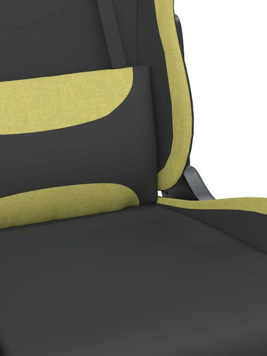 vidaXL 3143748 Gaming Chair with Footrest Black / Light Green