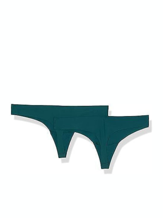 Γυναικεία String 2Pack χωρίς Ραφές Πράσινα