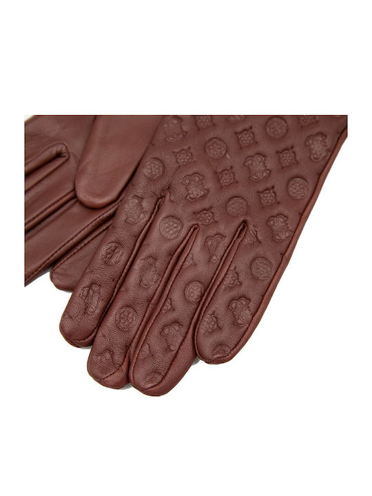Guandi Burgundy Femei Piele Manusi
