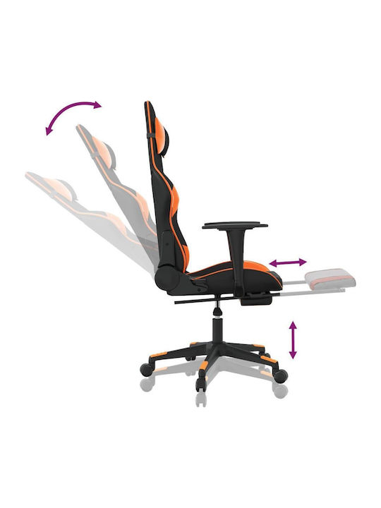 vidaXL 345528 Gaming Stuhl mit Fußstütze Black / Orange