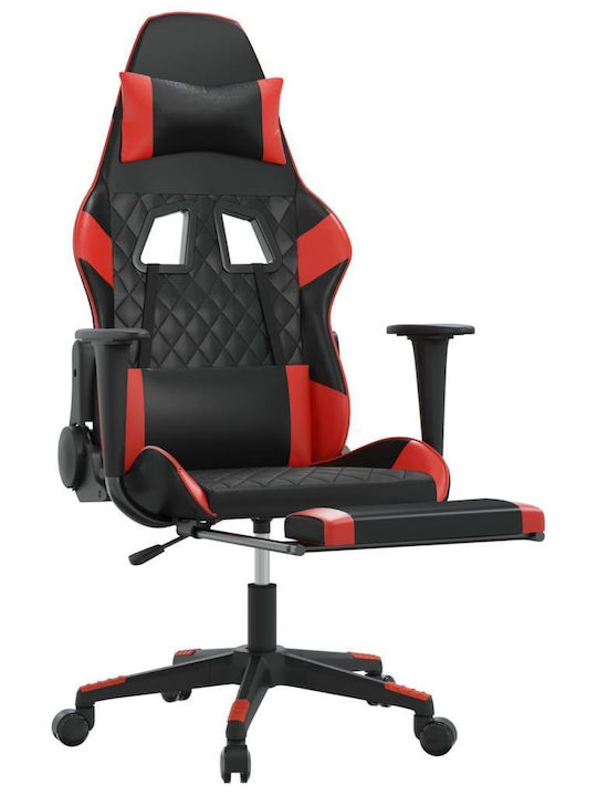 vidaXL 3143765 Gaming Stuhl mit Fußstütze Black/Red