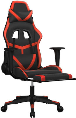 vidaXL 345435 Gaming Stuhl mit Fußstütze Black/Red