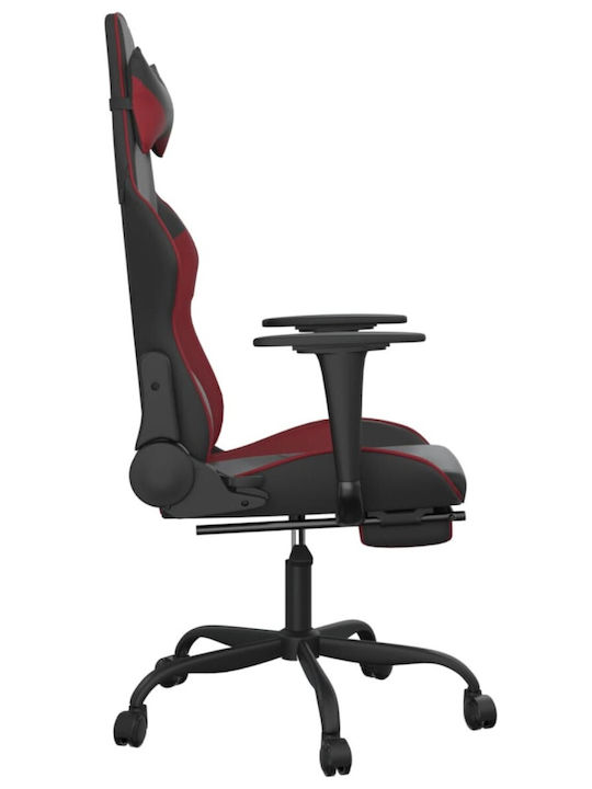 vidaXL 345418 Gaming Stuhl mit Fußstütze Black/Burgundy