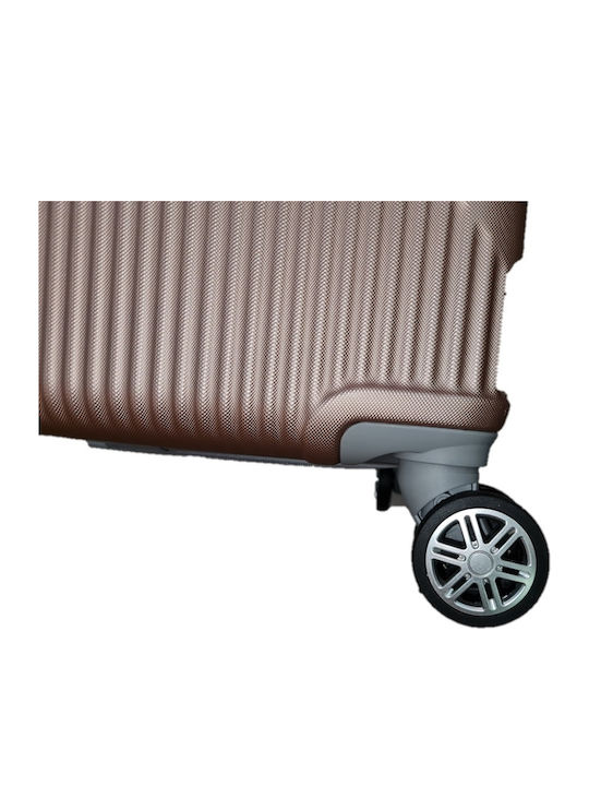 Ormi ESH312 Large Travel Suitcase Hard Pink Gold with 4 Wheels Height 81.5cm
