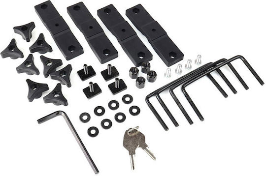 AMiO Car Ski Mounts 76cm Suitable for 4 Ski Pairs or 2 Snowboards
