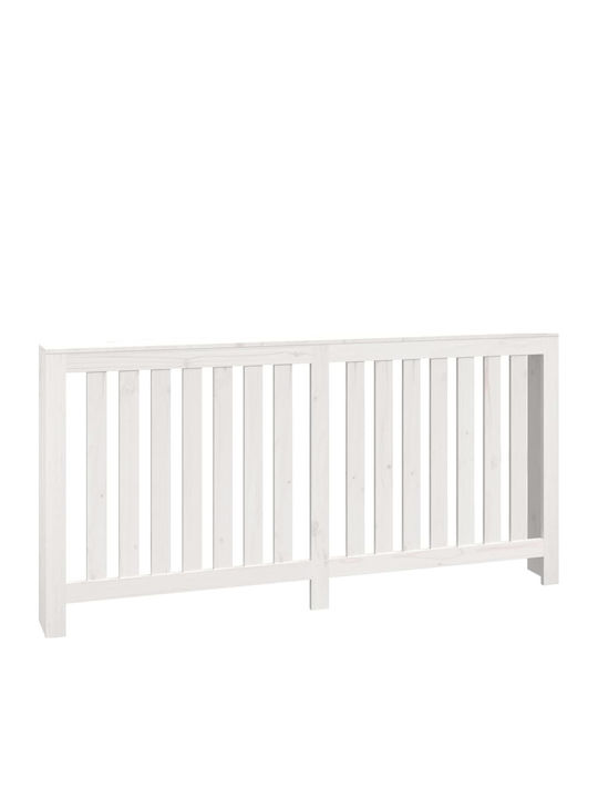 vidaXL Калориферно Капаче от Масивно Дърво Бяло 169x19x84см